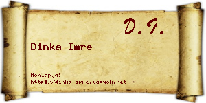 Dinka Imre névjegykártya