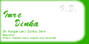 imre dinka business card